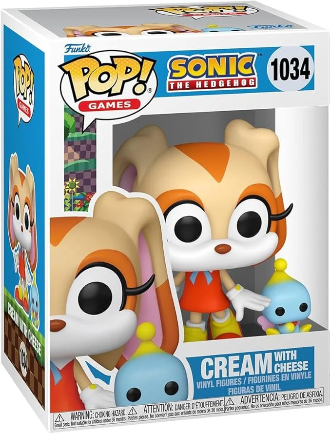 Funko POP & Buddy: Sonic - 1034 Cream with Cheese - Sonic The Hedgehog - Collectable Vinyl Figure