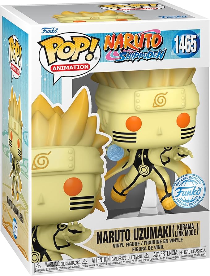 Funko Pop! Naruto Shippuden: 1465 Naruto Uzumaki Kurama Link Mode Special Edition Multicolor Exclusive