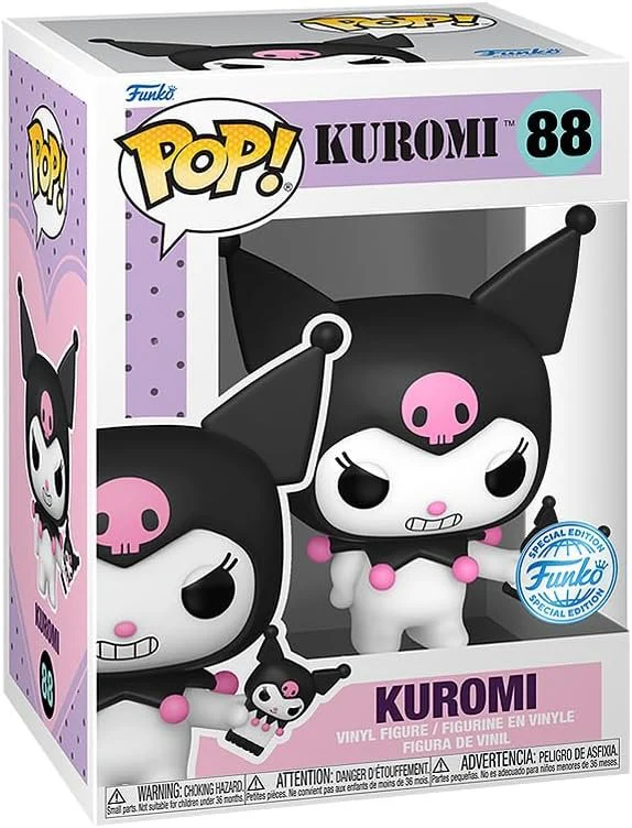 Hello Kitty: 88 Kuromi with Phone Exclusive Vinyl Figure Collectibles Bundle with Compatible Funko Pop