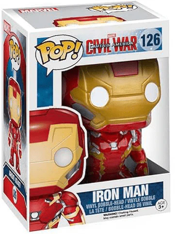 Funko POP Marvel: Captain America 3: Civil War Action Figure - 126 Iron Man, Multi-Colored, Standard