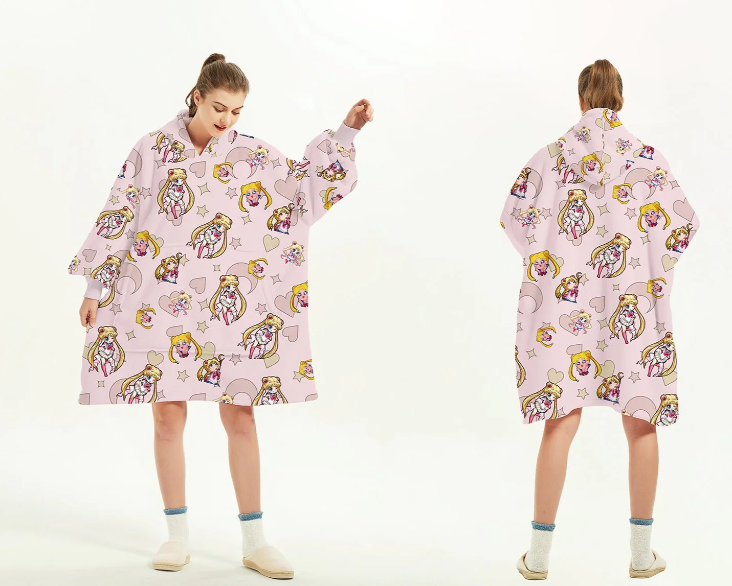 Sailor Moon Wearable Blanket Hoodie for Kids & Adults | OLM Toys - Image 5