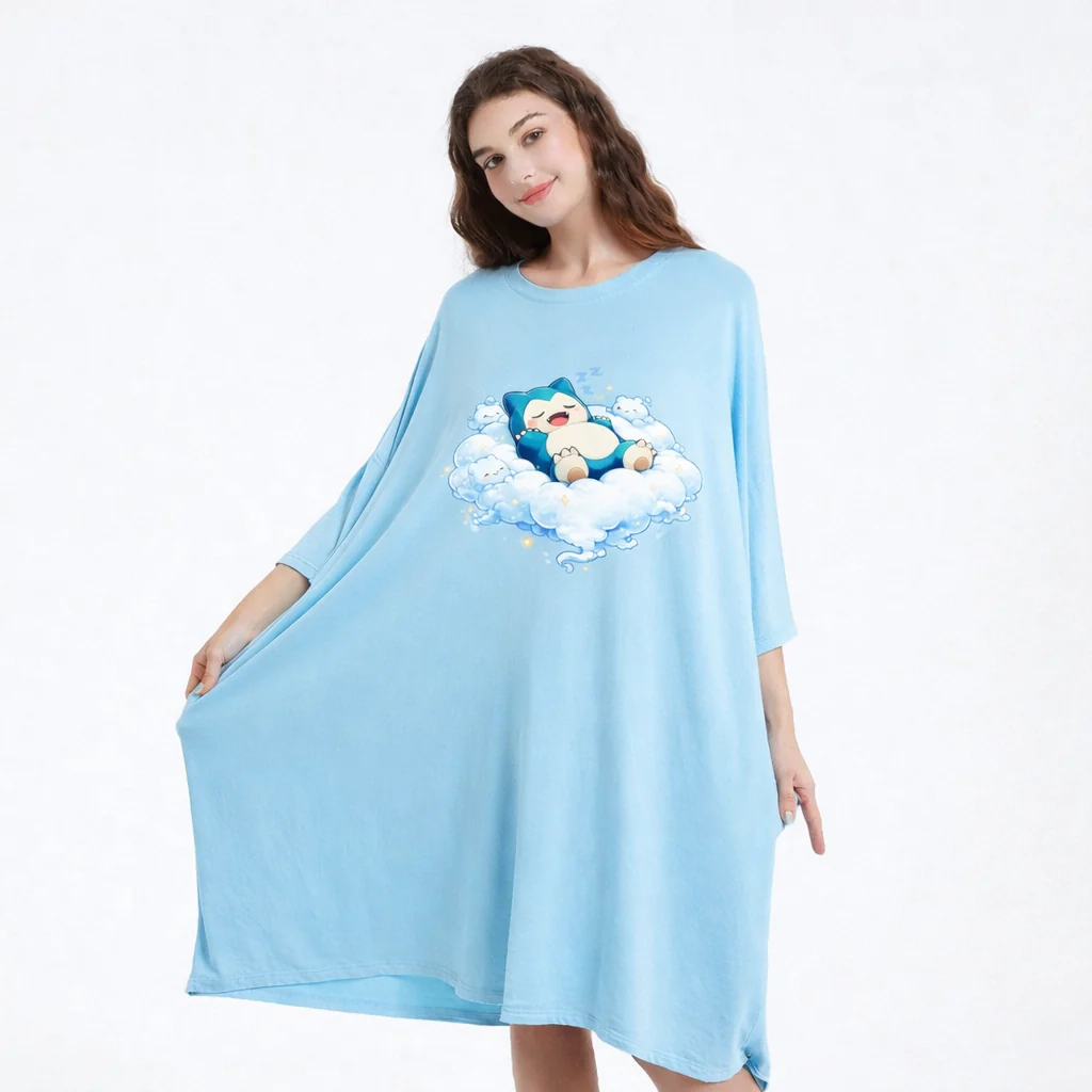 Snorlax Pokémon Oversized Sleep Tee - Image 2